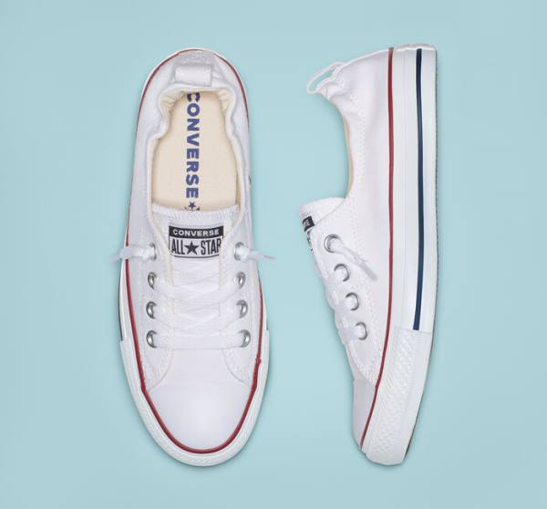 Tenis Bajos Converse Chuck Taylor All Star Shoreline White Slip On Blancos | CV-483QBU