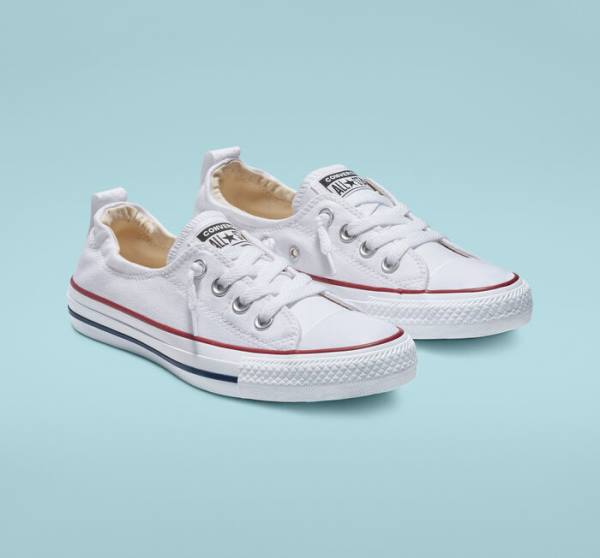 Tenis Bajos Converse Chuck Taylor All Star Shoreline White Slip On Blancos | CV-483QBU