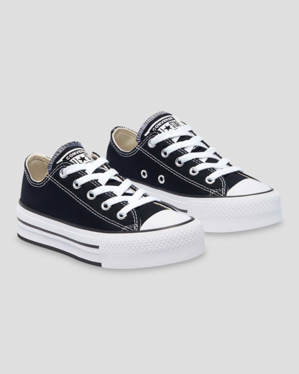 Tenis Bajos Converse Chuck Taylor All Star EVA Plataforma Negros | CV-510NYO