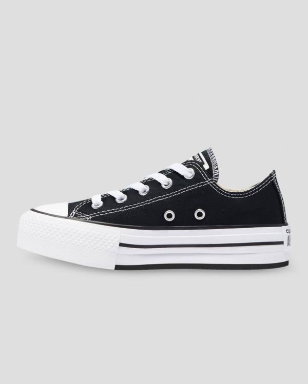 Tenis Bajos Converse Chuck Taylor All Star EVA Plataforma Negros | CV-510NYO