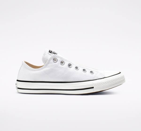 Tenis Bajos Converse Chuck Taylor All Star Slip Blancos Negros Blancos | CV-523GPY