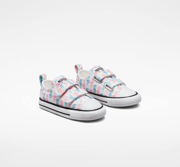 Tenis Bajos Converse Chuck Taylor All Star Easy-On Seahorses Blancos Rosas Azules | CV-526WAY