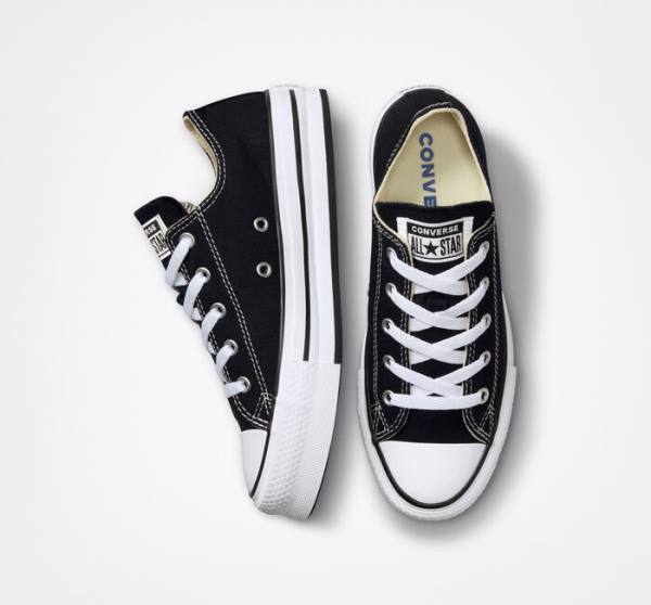 Tenis Bajos Converse Chuck Taylor All Star Lift Plataforma Negros Blancos | CV-547ATH