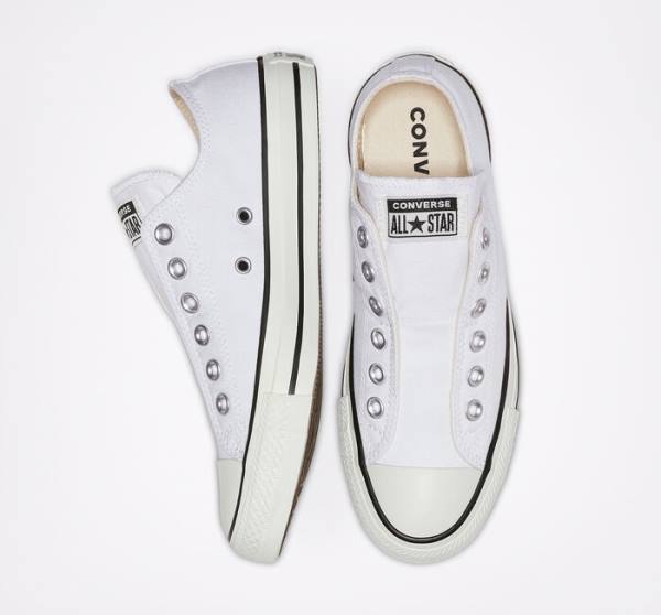 Tenis Bajos Converse Chuck Taylor All Star Slip Blancos Negros Blancos | CV-547IDB