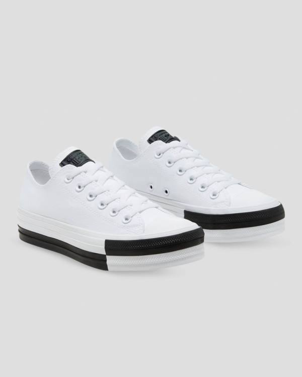 Tenis Bajos Converse Chuck Taylor All Star Lift Rivals Blancos | CV-548JPM