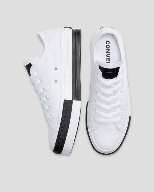 Tenis Bajos Converse Chuck Taylor All Star Lift Rivals Blancos | CV-548JPM