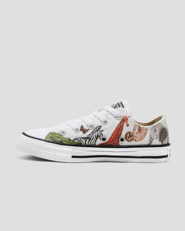 Tenis Bajos Converse Chuck Taylor All Star Animal Print Blancos | CV-560NPJ