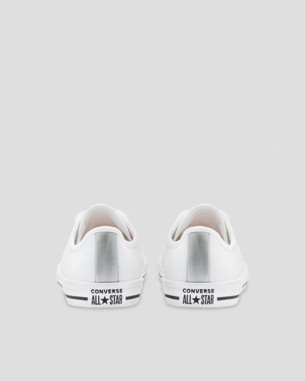 Tenis Bajos Converse Chuck Taylor All Star Dainty Mono Metallic Blancos | CV-578TJW