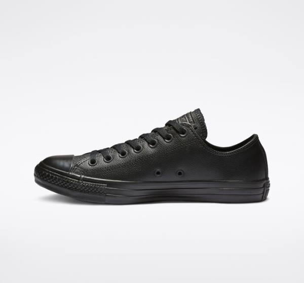 Tenis Bajos Converse Chuck Taylor All Star Cuero Negros | CV-604JXO