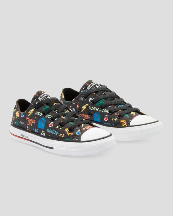 Tenis Bajos Converse Chuck Taylor All Star Gamer Print Negros | CV-605IEC