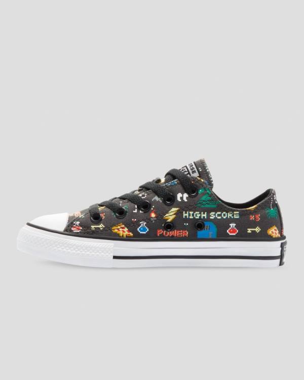 Tenis Bajos Converse Chuck Taylor All Star Gamer Print Negros | CV-605IEC