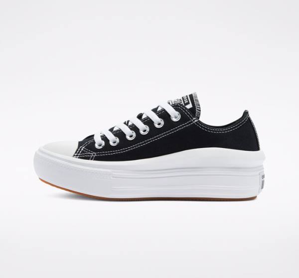 Tenis Bajos Converse Chuck Taylor All Star Move Plataforma Negros Blancos | CV-610LWU