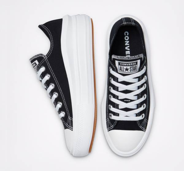 Tenis Bajos Converse Chuck Taylor All Star Move Plataforma Negros Blancos | CV-610LWU