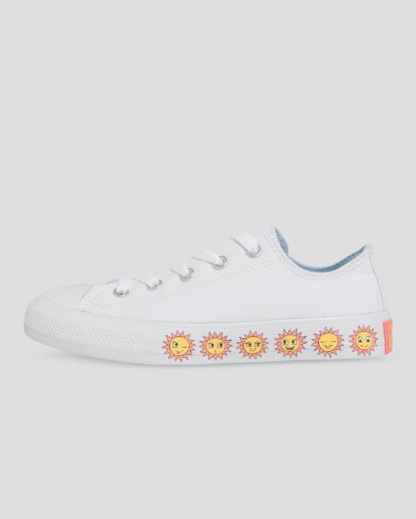 Tenis Bajos Converse Chuck Taylor All Star Sunny Side Print Blancos | CV-619SZK