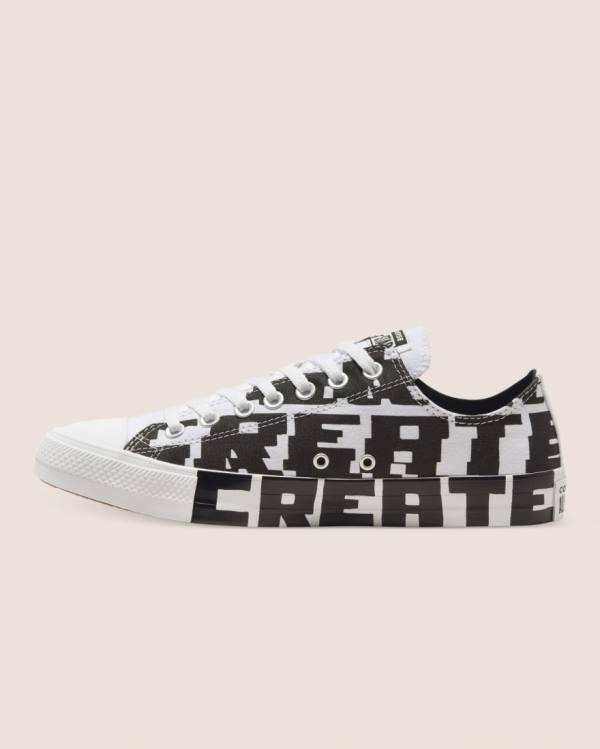 Tenis Bajos Converse Chuck Taylor All Star Create Future Negros Blancos | CV-673ADJ