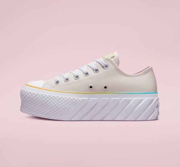 Tenis Bajos Converse Chuck Taylor All Star 2X Lift Plataforma Gradient Blancos Azules | CV-708JIY