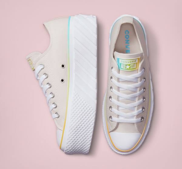 Tenis Bajos Converse Chuck Taylor All Star 2X Lift Plataforma Gradient Blancos Azules | CV-708JIY