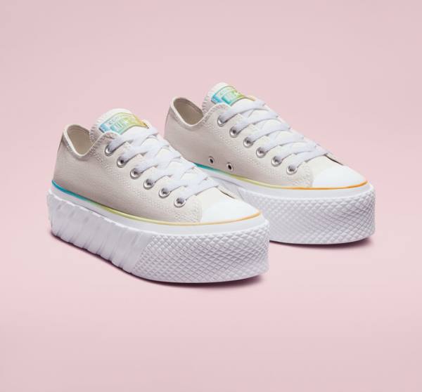 Tenis Bajos Converse Chuck Taylor All Star 2X Lift Plataforma Gradient Blancos Azules | CV-708JIY