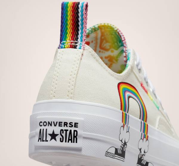 Tenis Bajos Converse Chuck Taylor All Star Lift Plataforma Pride Rojos | CV-753THI