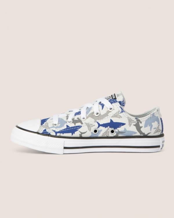 Tenis Bajos Converse Chuck Taylor All Star Shark Bite Blancos | CV-782XJB