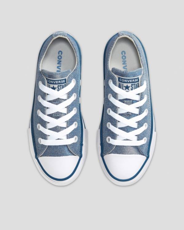 Tenis Bajos Converse Chuck Taylor All Star Glitter Textil Azules | CV-795VXM