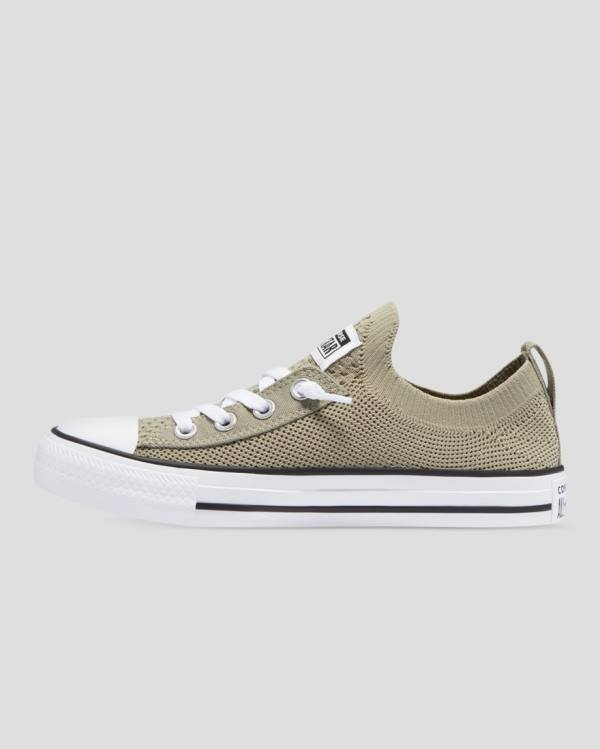 Tenis Bajos Converse Chuck Taylor All Star Shoreline Knit Slip Verdes | CV-819ABH