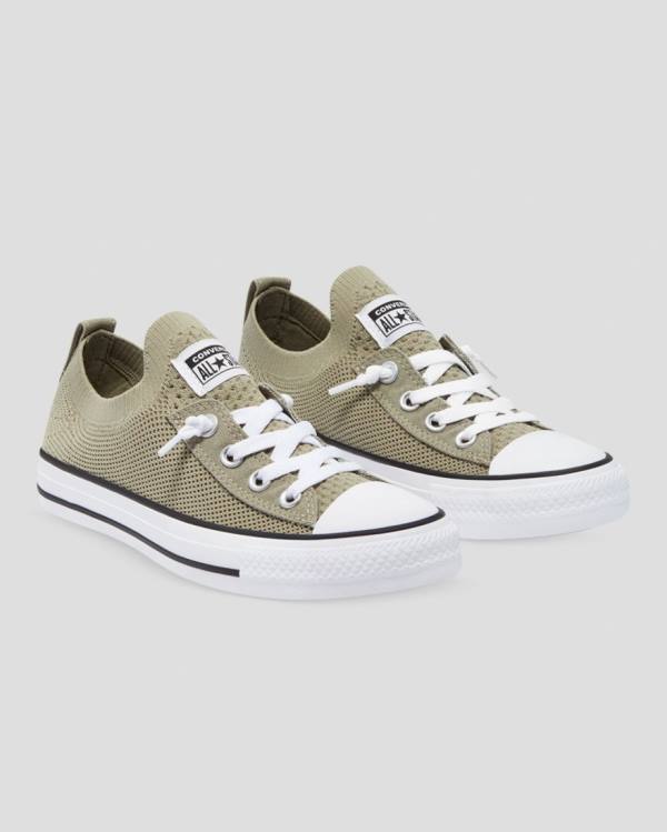 Tenis Bajos Converse Chuck Taylor All Star Shoreline Knit Slip Verdes | CV-819ABH