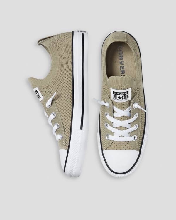 Tenis Bajos Converse Chuck Taylor All Star Shoreline Knit Slip Verdes | CV-819ABH