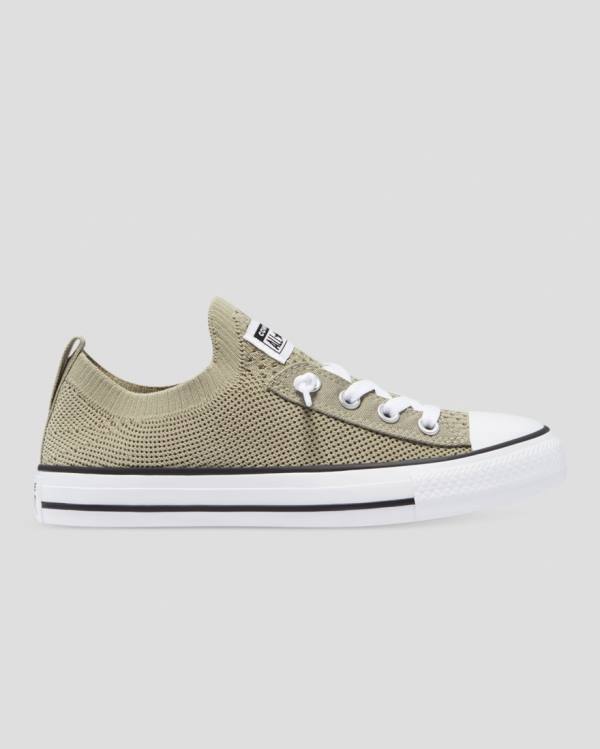 Tenis Bajos Converse Chuck Taylor All Star Shoreline Knit Slip Verdes | CV-819ABH