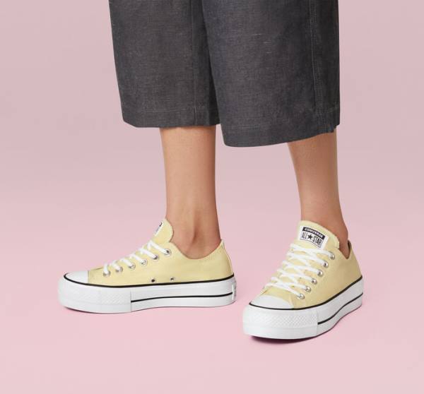 Tenis Bajos Converse Chuck Taylor All Star Lift Plataforma Seasonal Color Azules Negros Blancos | CV-864MFW