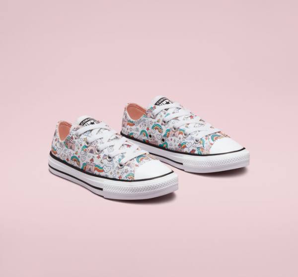 Tenis Bajos Converse Chuck Taylor All Star Rainbow Castles Blancos Rosas Turquesa | CV-958EKR