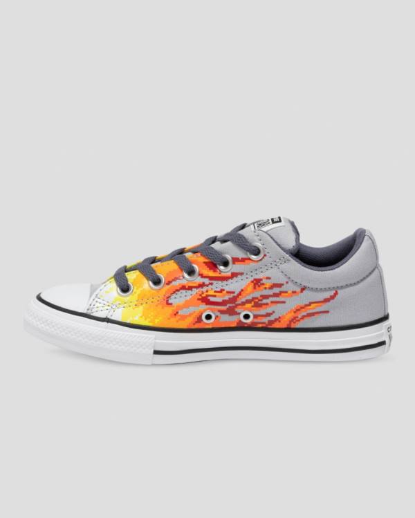 Tenis Bajos Converse Chuck Taylor All Star Calle Digi Flame Grises Amarillos | CV-965HBX