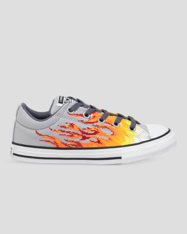 Tenis Bajos Converse Chuck Taylor All Star Calle Digi Flame Grises Amarillos | CV-965HBX