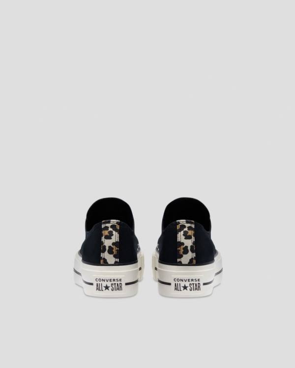 Tenis Bajos Converse Chuck Taylor Lift Archive Print Plataforma Negros | CV-945HFK