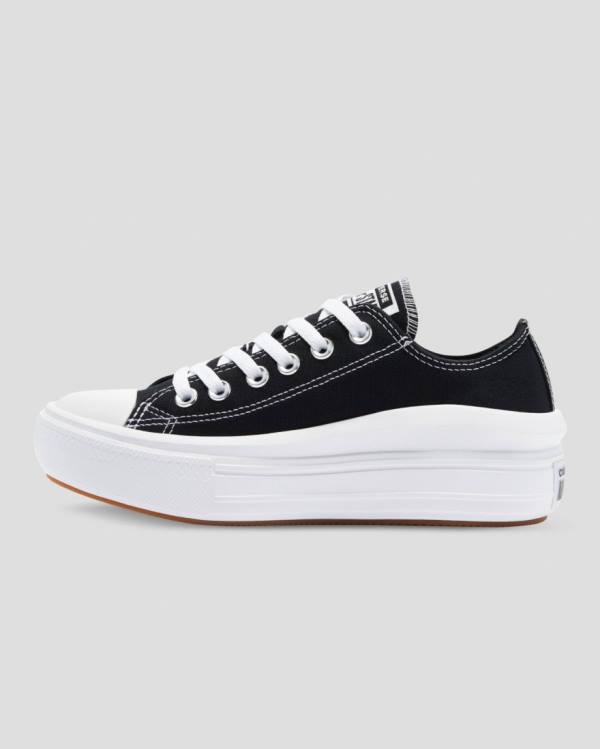 Tenis Bajos Converse Chuck Taylor Move Plataforma Negros | CV-358WPV