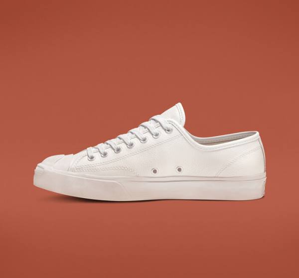 Tenis Bajos Converse Jack Purcell Cuero Blancos Blancos Blancos | CV-146XDO