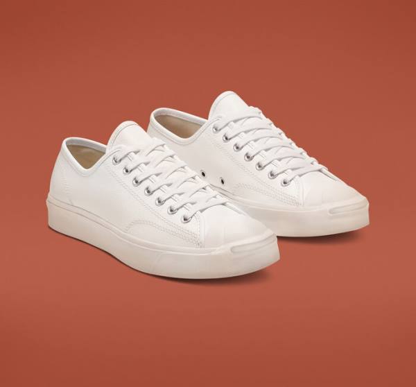 Tenis Bajos Converse Jack Purcell Cuero Blancos Blancos Blancos | CV-146XDO