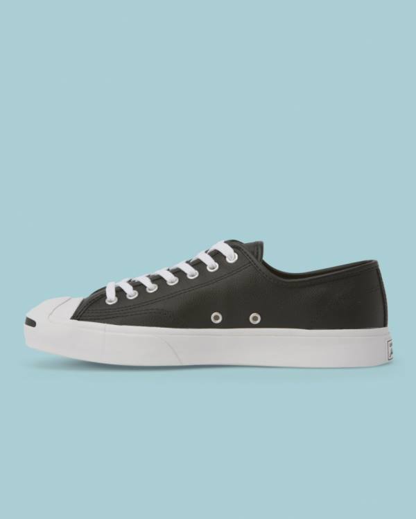 Tenis Bajos Converse Jack Purcell Foundational Cuero Negros | CV-813ASC