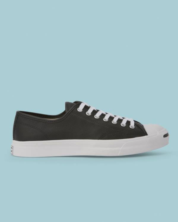 Tenis Bajos Converse Jack Purcell Foundational Cuero Negros | CV-813ASC