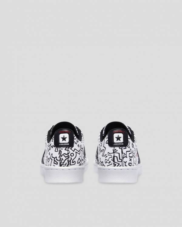 Tenis Bajos Converse Keith Haring Pro Cuero Blancos Negros Rojos | CV-059KQH