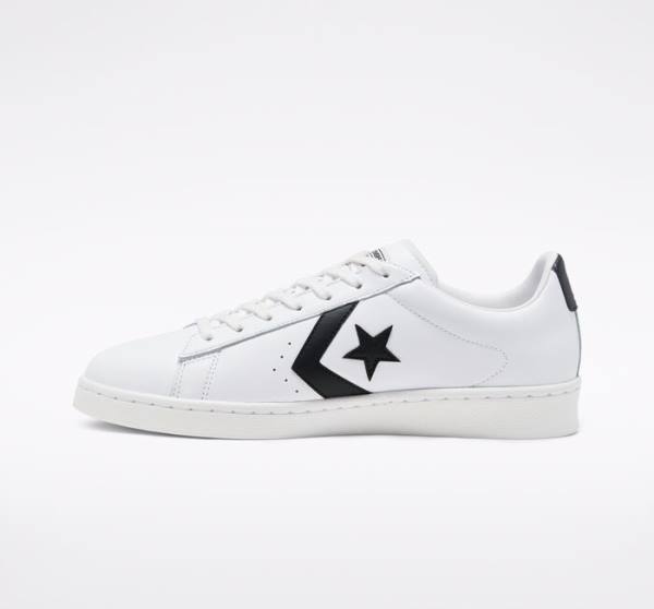 Tenis Bajos Converse OG Pro Cuero Blancos Negros Blancos | CV-518SVZ