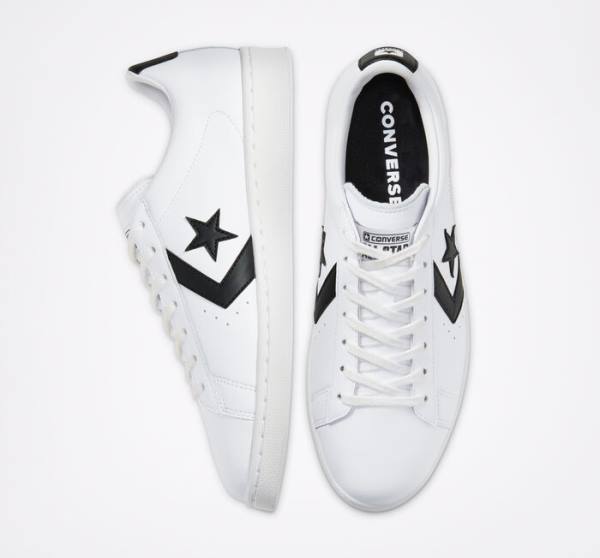 Tenis Bajos Converse OG Pro Cuero Blancos Negros Blancos | CV-518SVZ