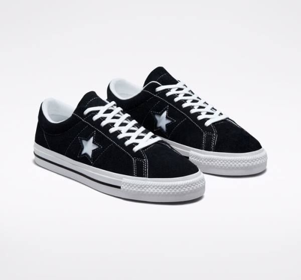 Tenis Bajos Converse One Star Negros Blancos | CV-215ZAJ