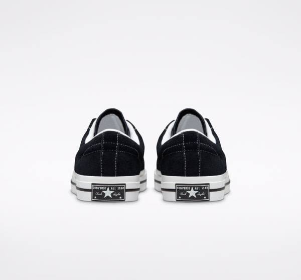 Tenis Bajos Converse One Star Negros Blancos | CV-215ZAJ