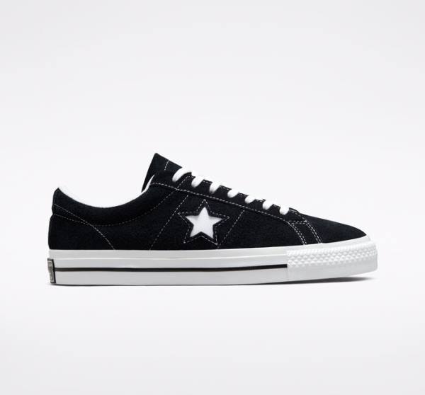 Tenis Bajos Converse One Star Negros Blancos | CV-215ZAJ