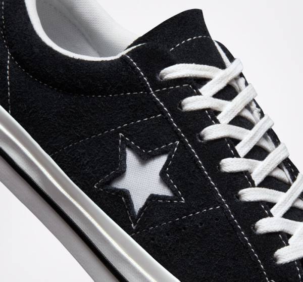 Tenis Bajos Converse One Star Negros Blancos | CV-759VGE