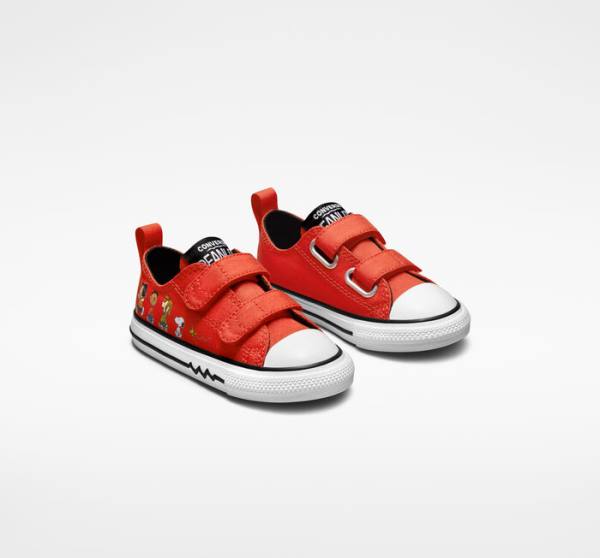 Tenis Bajos Converse Peanuts Chuck Taylor All Star Easy-On Rojos Negros Blancos | CV-082MRU