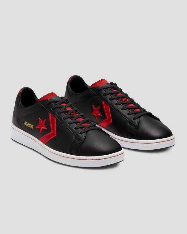 Tenis Bajos Converse Pro Cuero Bleeding Colours Negros | CV-568PUF