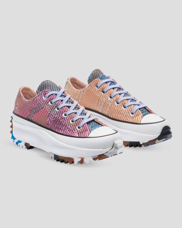 Tenis Bajos Converse Run Star Hike Knit Print Naranjas Rosas | CV-267EKP