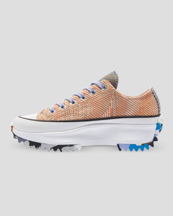 Tenis Bajos Converse Run Star Hike Knit Print Naranjas Rosas | CV-267EKP